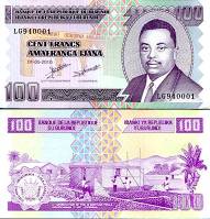 100 Frankov Burundi 2010-11, P44b UNC - Kliknutím na obrázok zatvorte -